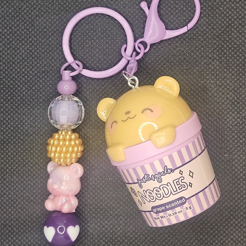 Purple and Yellow Kids Toy Keychain
